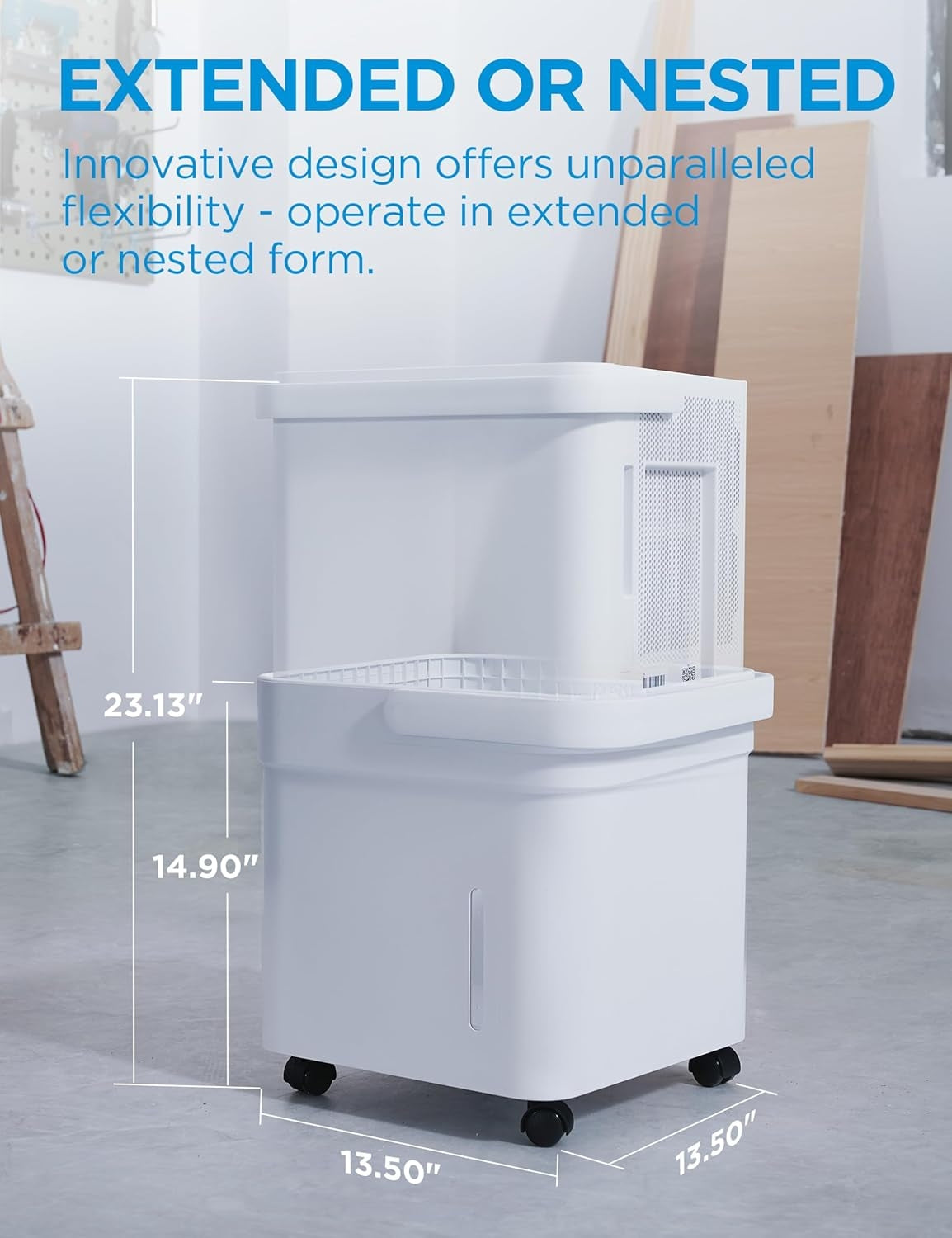 Midea Cube 3.17-Gallon 20 -Pint 2 -Speed 1500 Sq. Ft Dehumidifier Wi-Fi Connected ENERGY STAR Certified White MAD20S1QWT