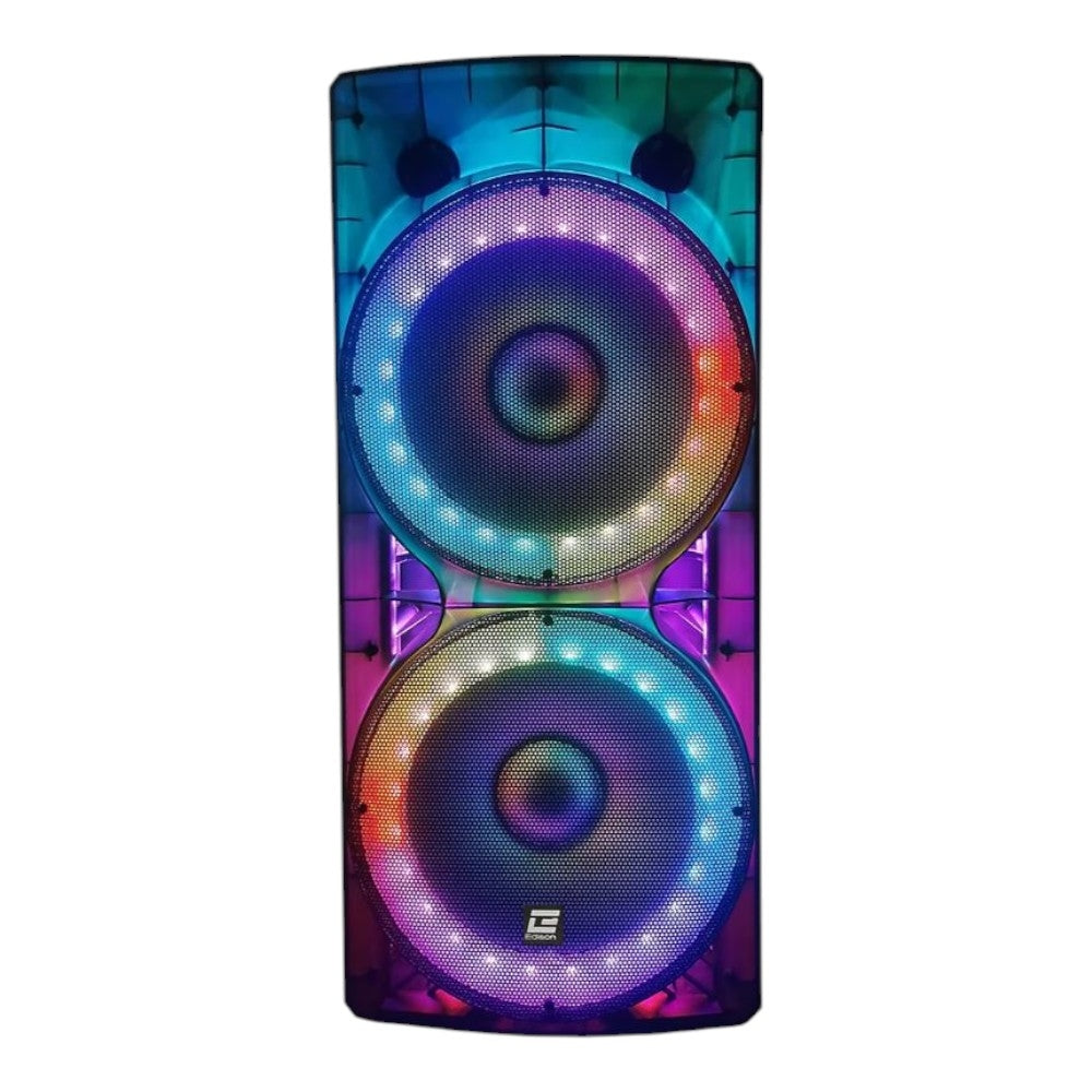 Edison Professional M-7600 Bluetooth Portable 15" 6,500 Watt Dual PA Speaker System