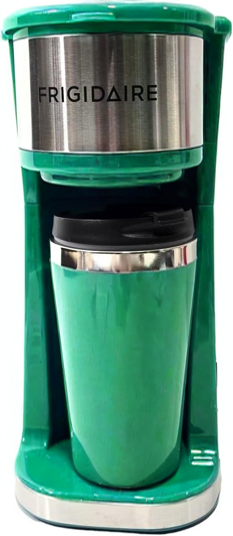 Frigidaire Stainless Steel Coffee Maker 1-Cup Insulted Travel Mug ECMK095 420ml Capacity Green