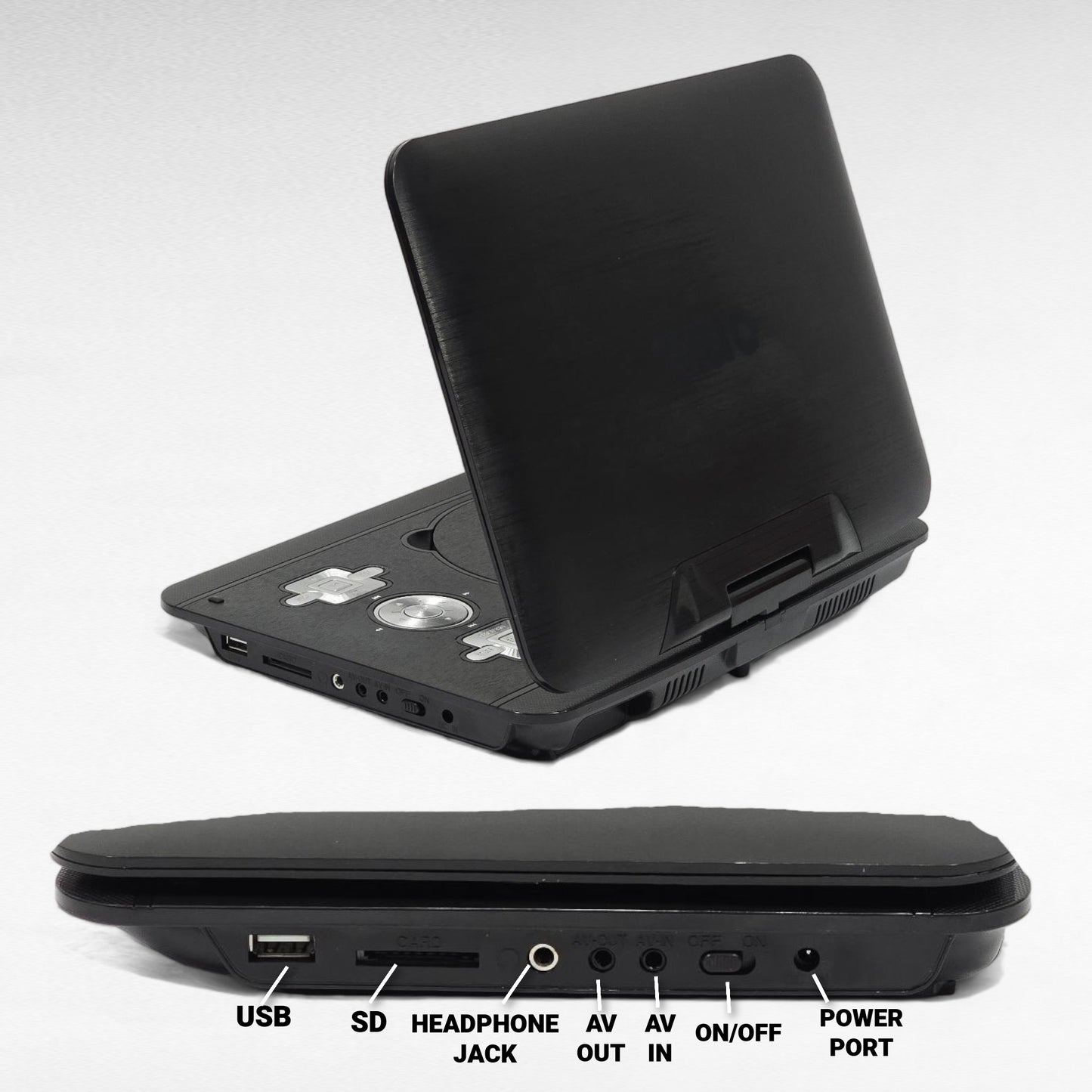 Onn Portable 10" DVD Media Player 5-hr Battery w/ Remote control 100093889-NC