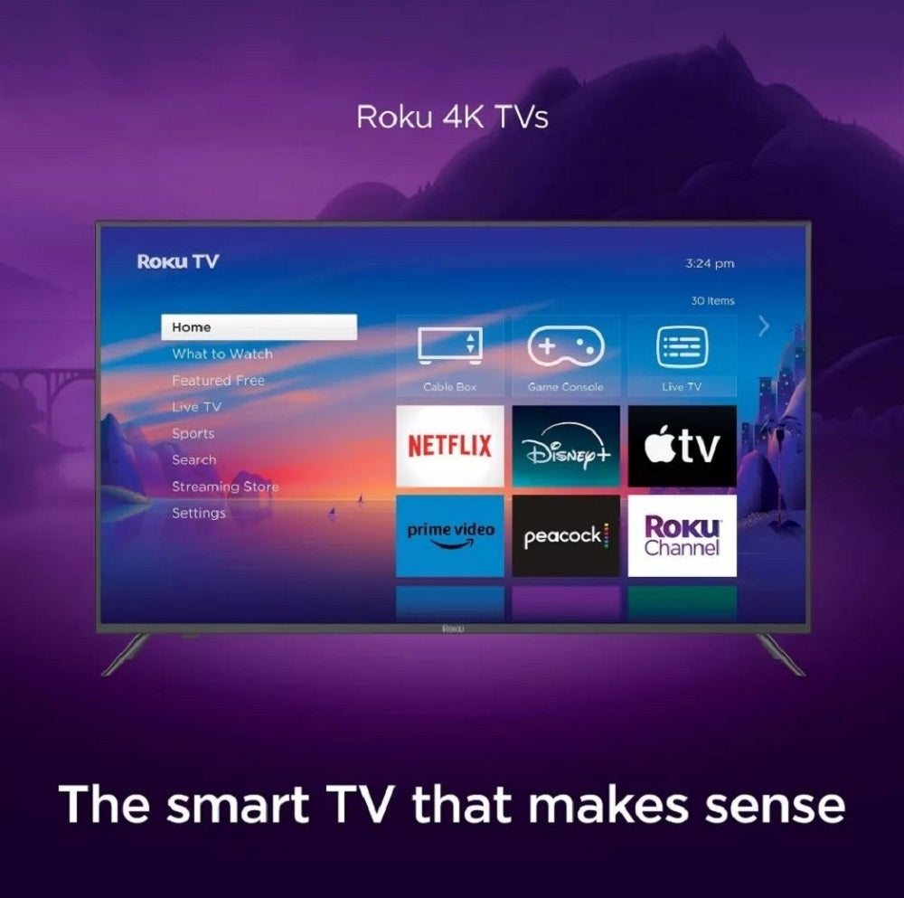 Roku 50" 4K HDR Smart Roku TV with Roku TV Remote 50BA