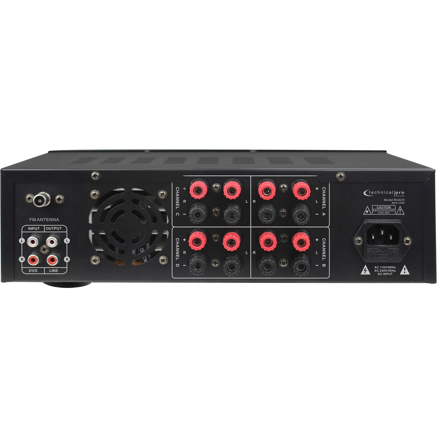 Technical Pro RX4CH 4-Channel, 8-Speaker Bluetooth Receiver