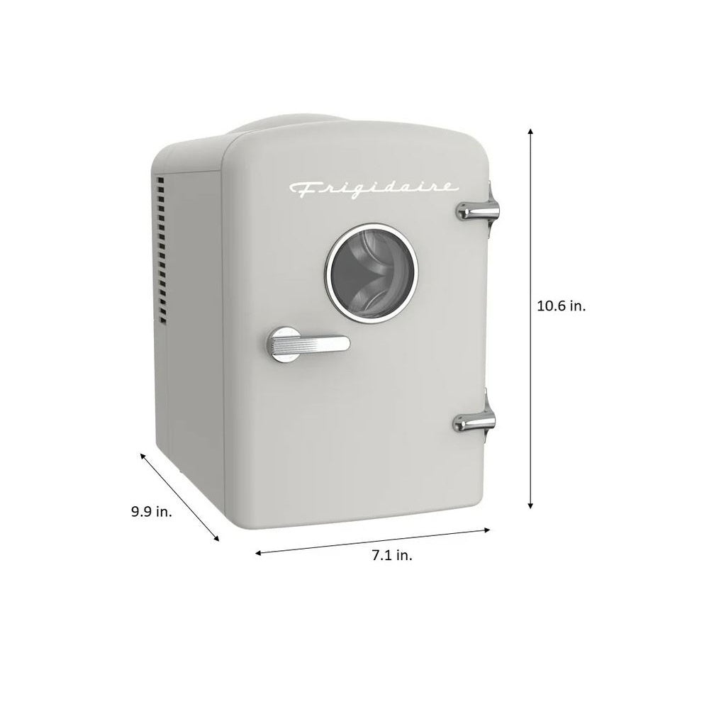Frigidaire Retro 6 Can Mini Beverage/Skincare Cooler, Moonbeam, 4L EFMIS129-MOONBEAM