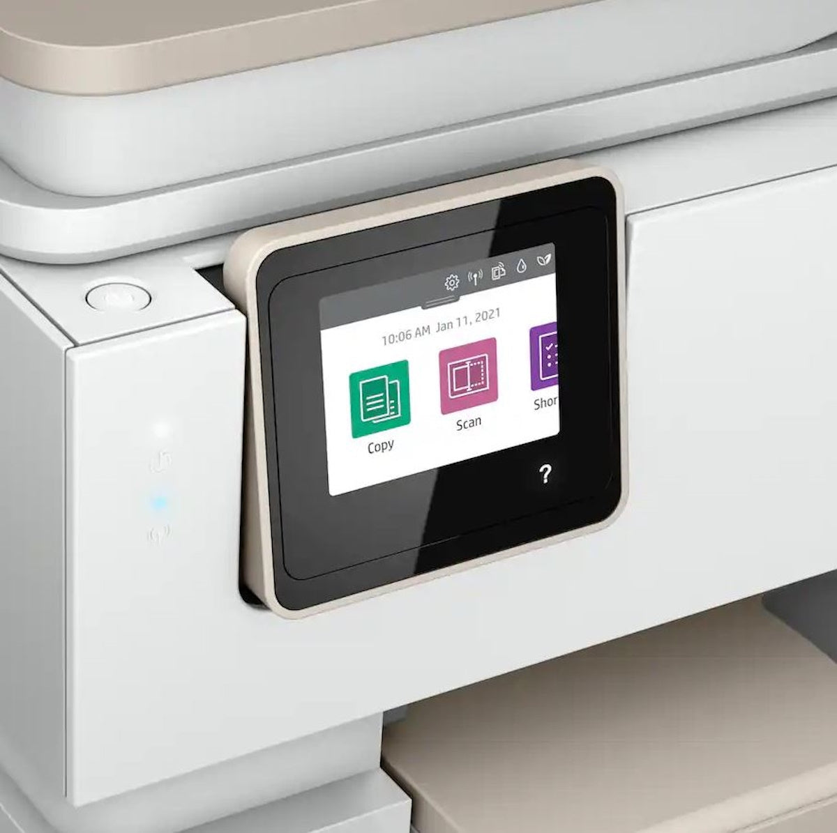HP - Envy Inspire 7955e Wireless AI-Enabled AiO Inkjet Photo Printer White & Sandstone 1W2Y8A#B1H