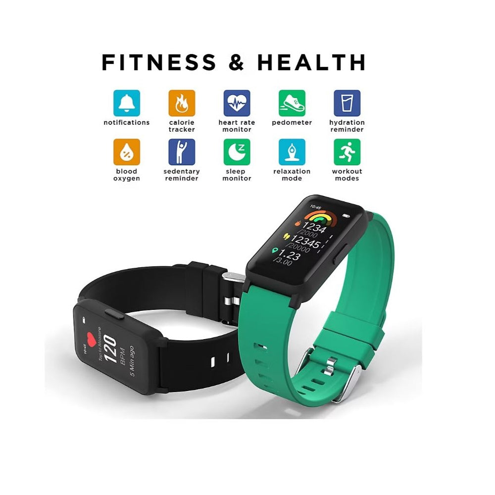 iTouch Active 4 Unisex Black Smartwatch Fitness Tracker TC4S01-G02