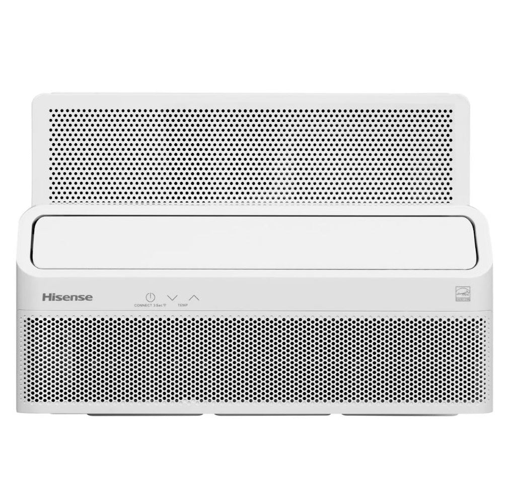 Hisense 8,000 BTU Smart Inverter Window Air Conditioner with Easy Install Bracket, Covers Up to 350 Sq Ft, Ultra-Slim Profile, 3 Fan Speeds