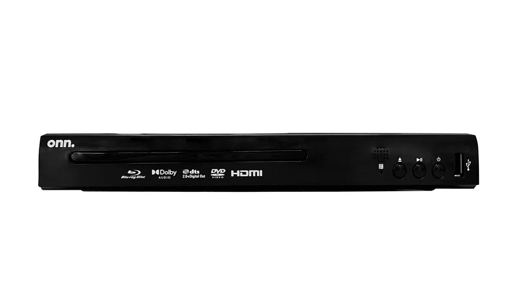 ONN Blu-ray Player HD Video Output up to 1920x1080 pixels 100147615, Black