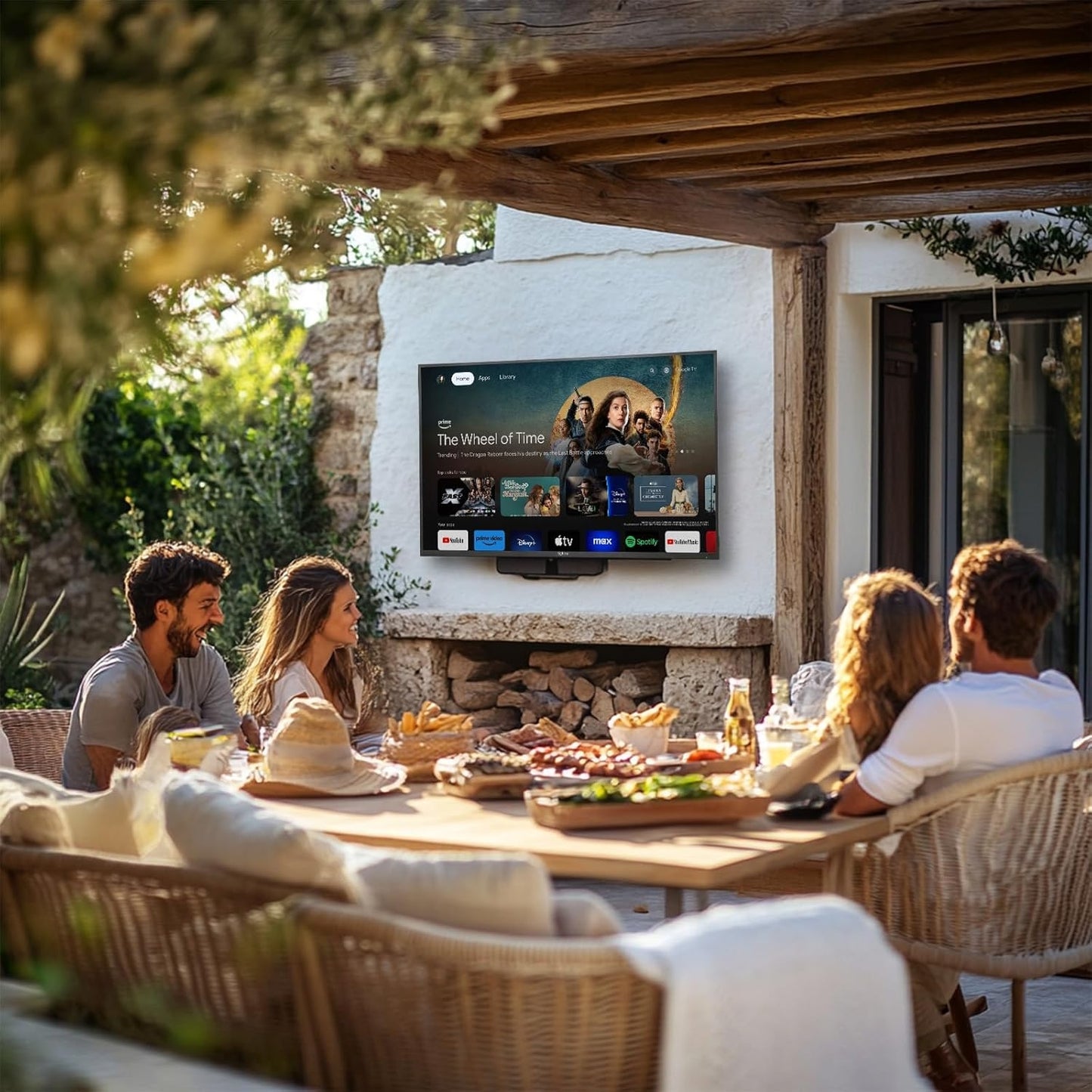 Sylvox 50" Patio Class Series 4K UHD Google System Partial Sun IP55 Waterproof Smart Outdoor TV (2025) OT50B1KHGB