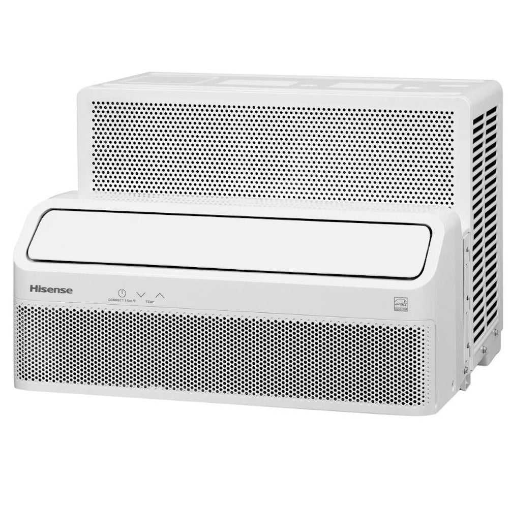 Hisense 8,000 BTU Smart Inverter Window Air Conditioner with Easy Install Bracket, Covers Up to 350 Sq Ft, Ultra-Slim Profile, 3 Fan Speeds
