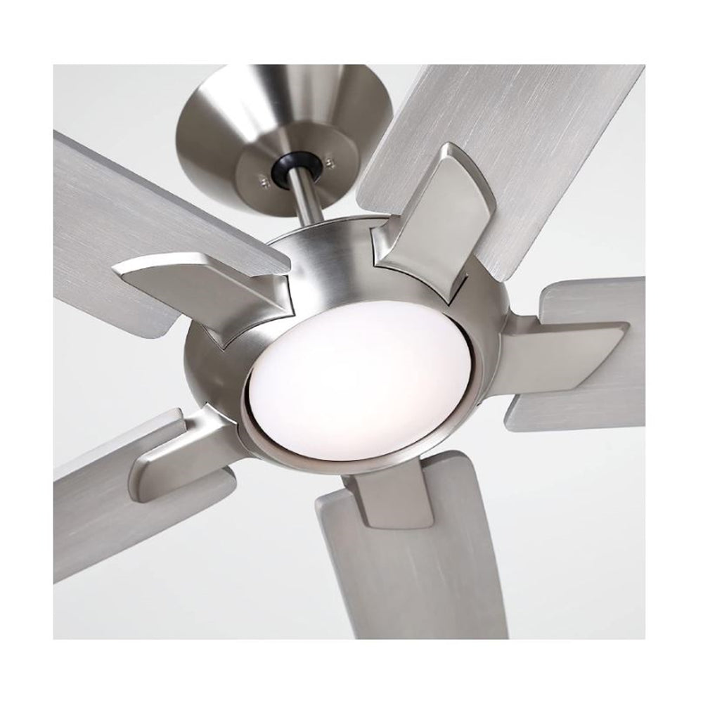 Dorian Eco 60" Ceiling Fan Wall control Gray Solid Wood Blades Brushed Steel CF515TM60BS