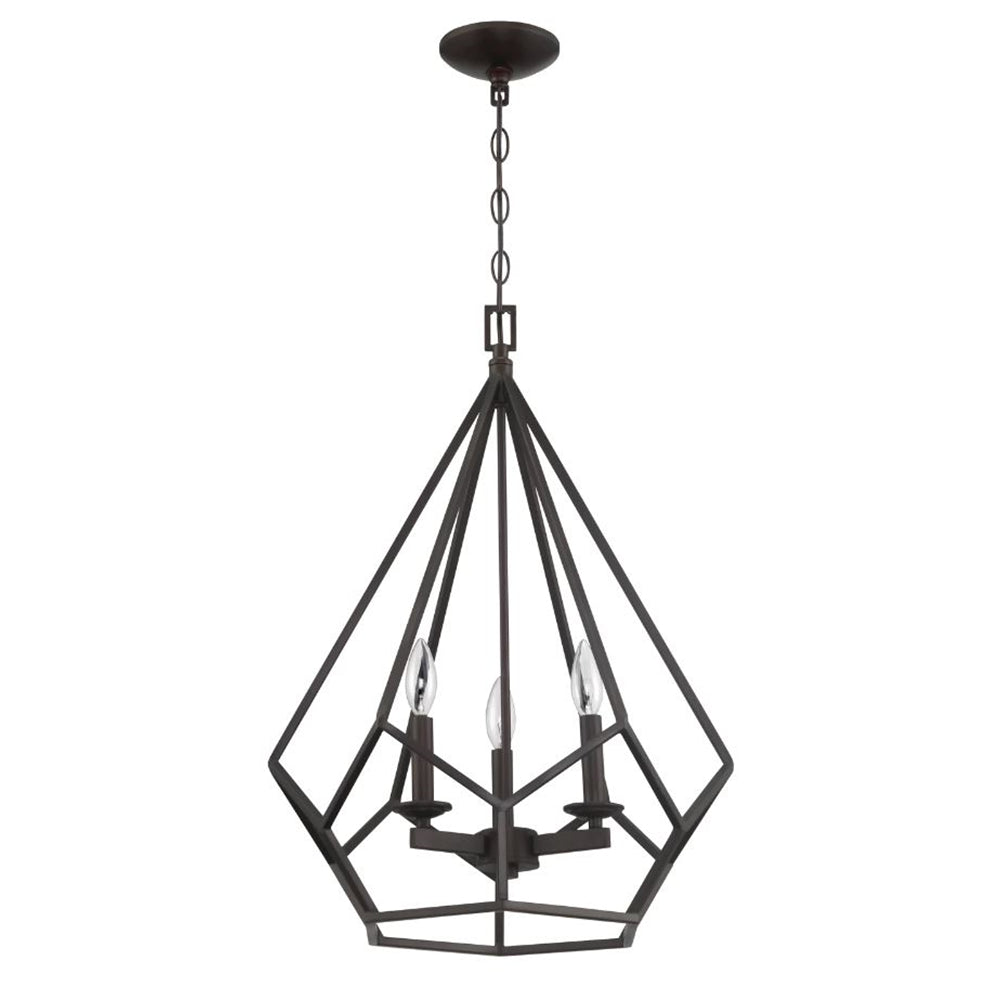 Sunset 3LT 60W Lyric Three Light Pendant in Provincial Bronze F3423-64