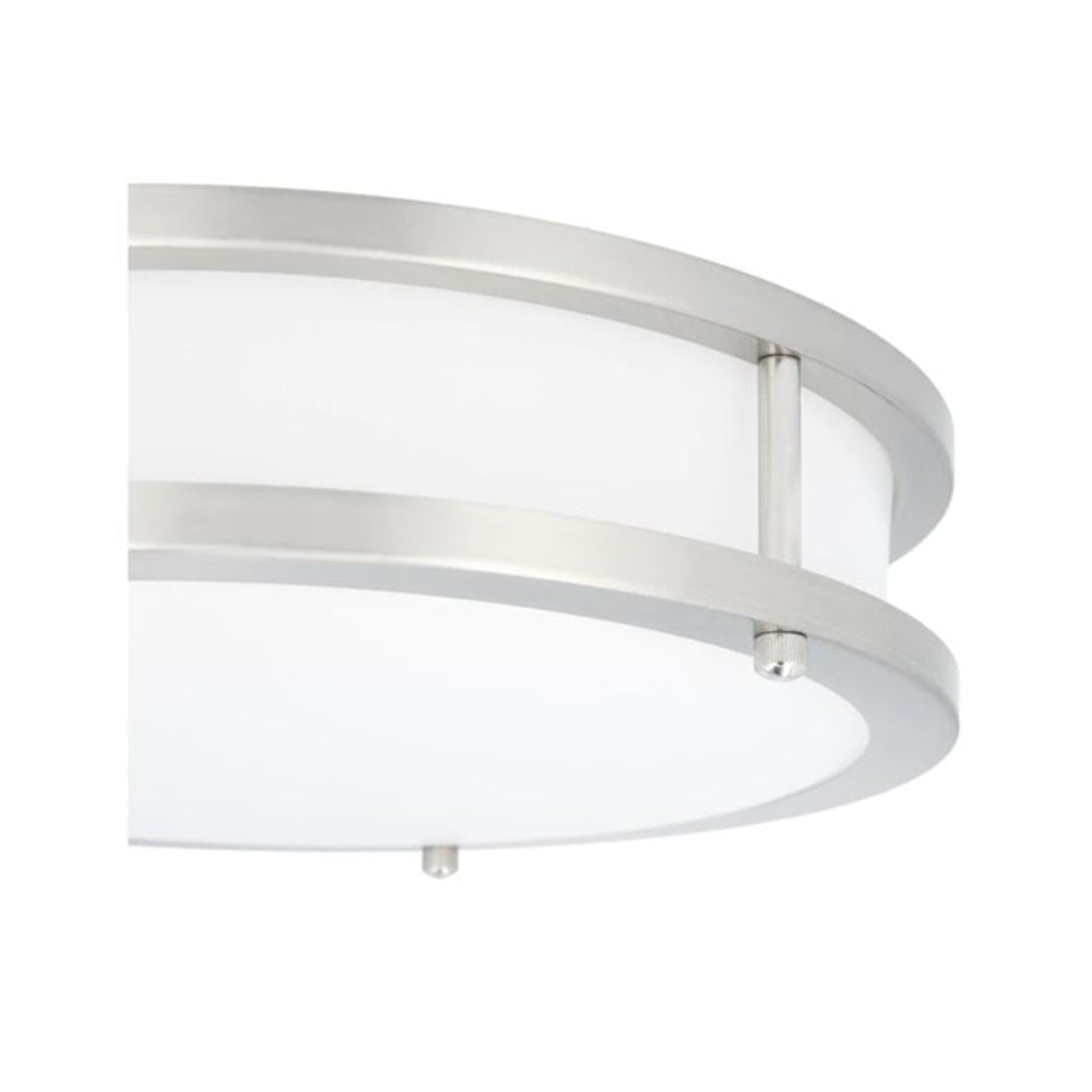 Sunset Lighting 12" 1-Light LED 4000K Flush Mount Light Bright Satin Nickel F9913-80-1-4K