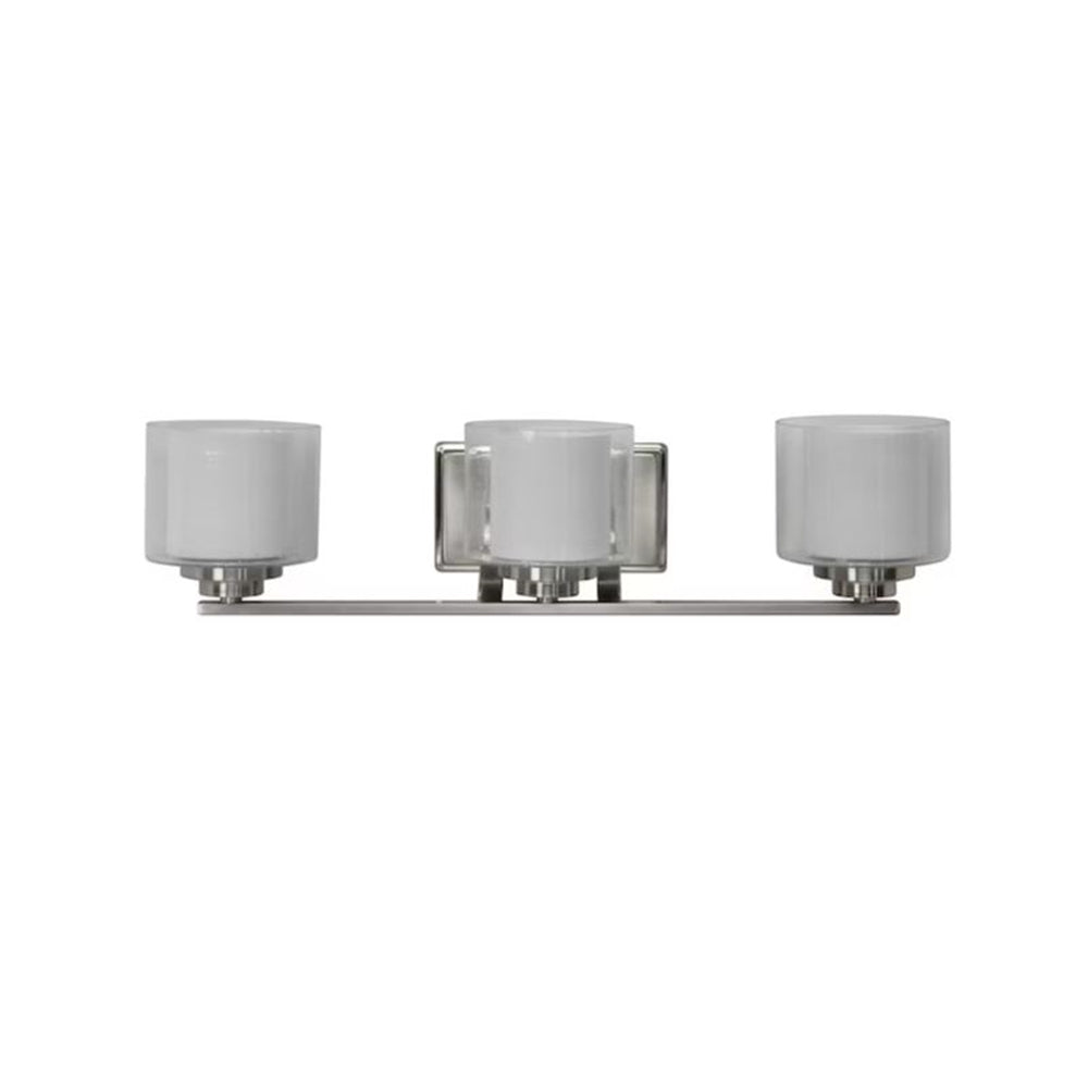 Sunset Lighting 3-Light Vanity, 100W Bright Satin Nickel - F17013-80