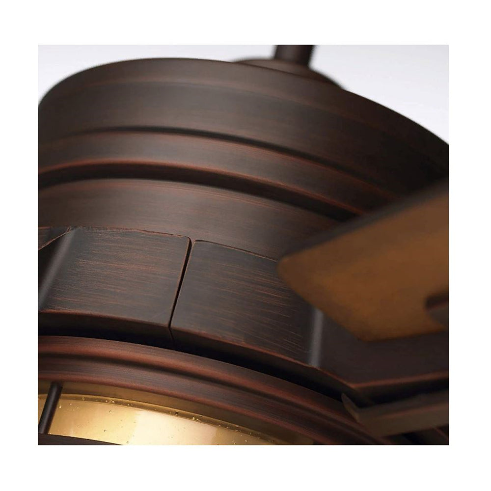 Emerson Amhurst 54" Venetian Bronze Ceiling Fan LED Light Dark Cherry / Honey Oak Blades CF880LVNB