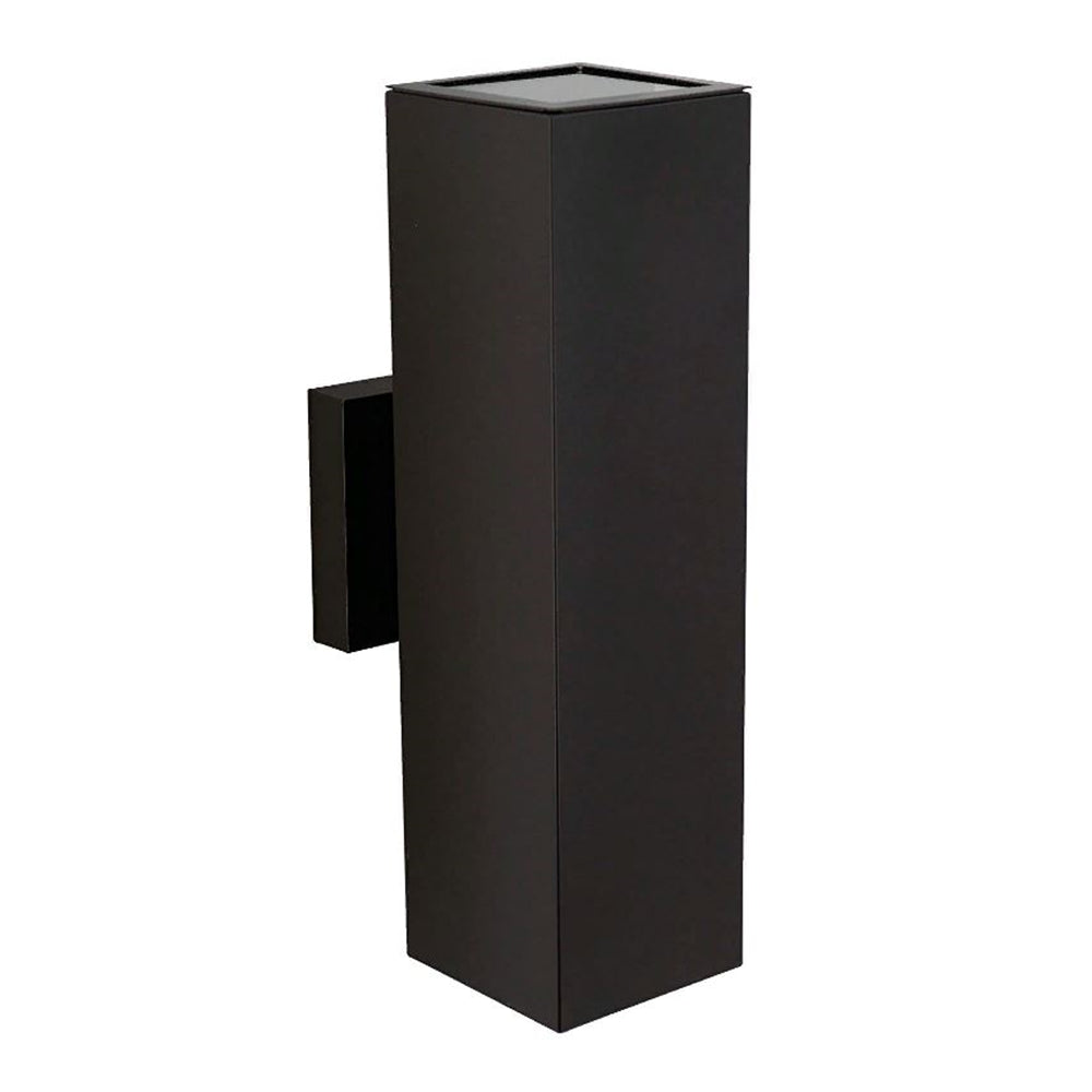 Sunset Lighting Square 2-Light 15" H x 4.375 Aluminum Sconce Oil Bronze Finish F6892-44
