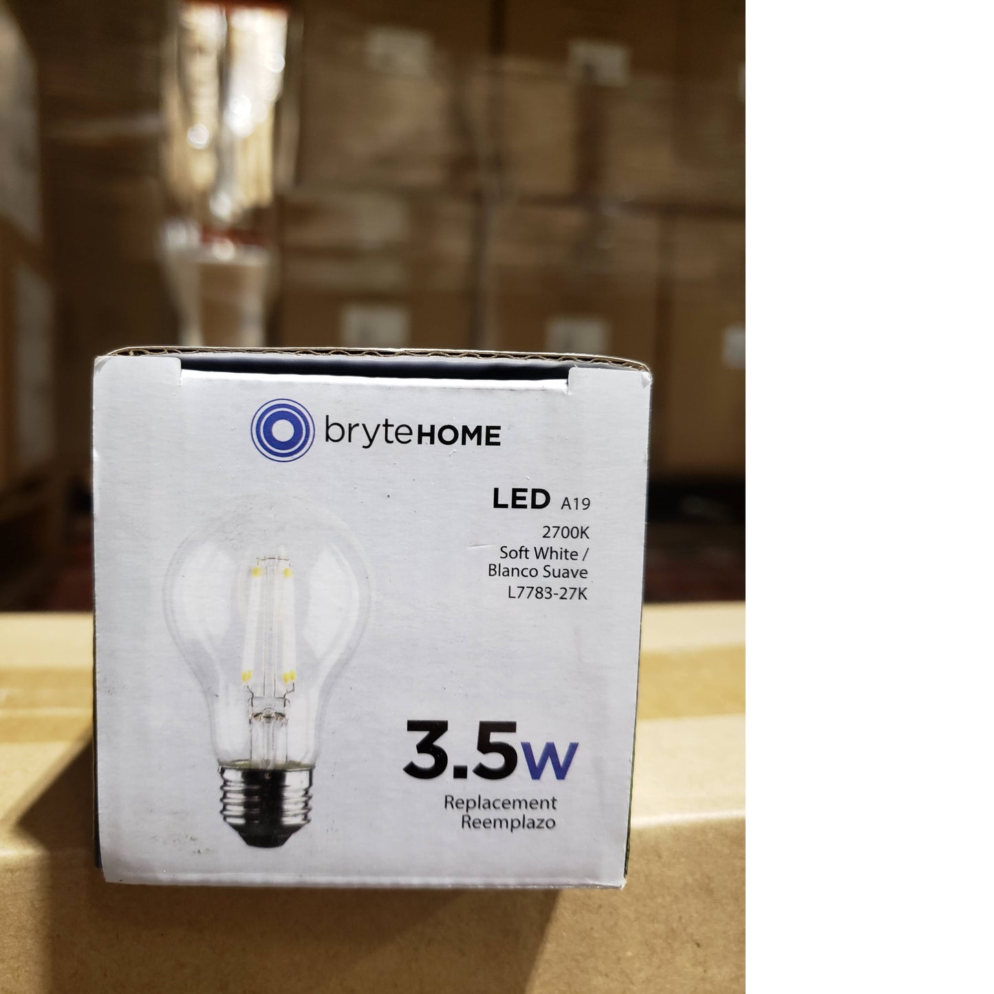 Brytehome LED Light bulb A19 3.5W 2700K 380LM 40W 10-pack L7783-27K
