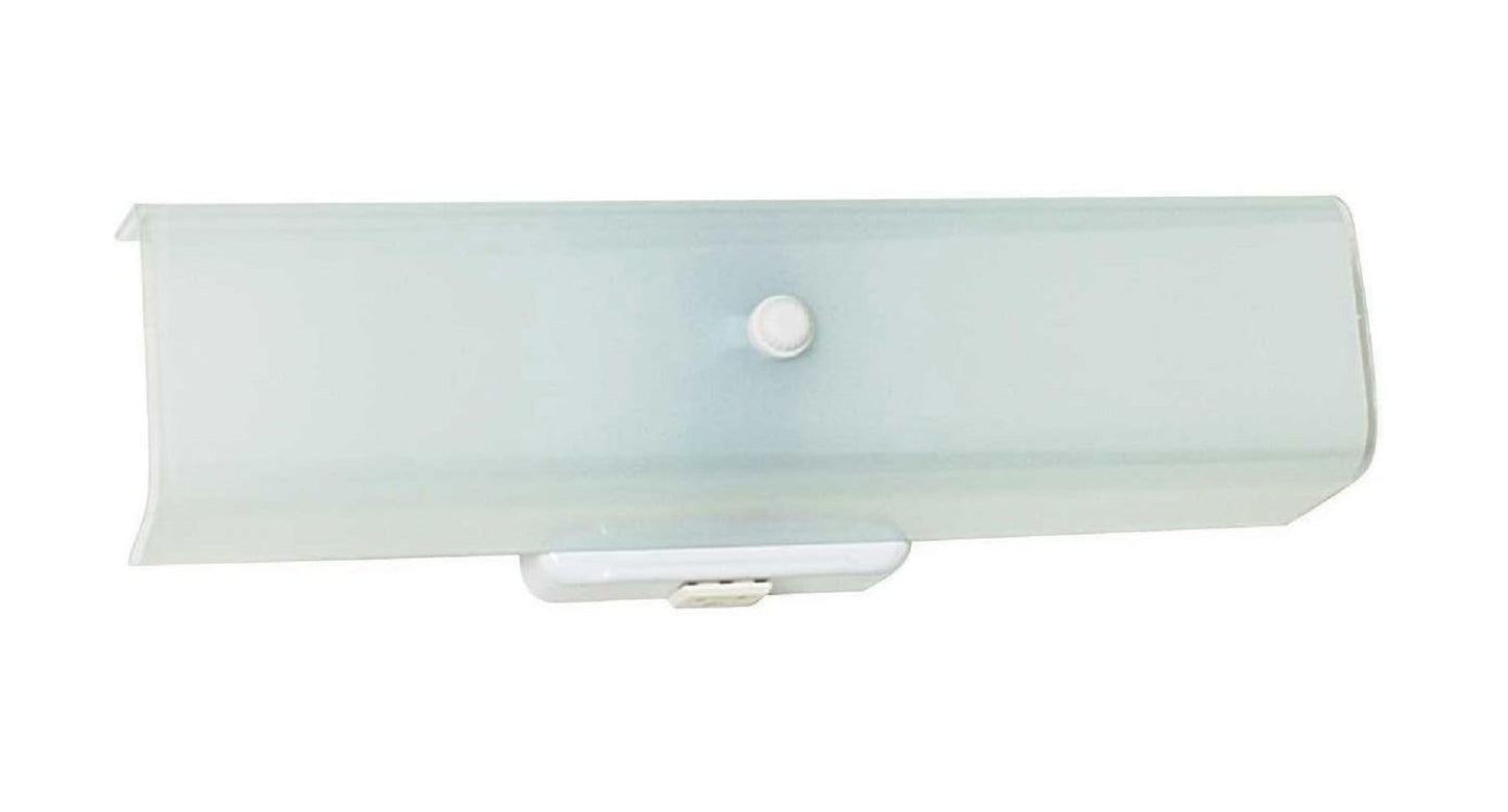 Sunset Lighting 14" W/M Bath Light with Opal Glass, White Finish - F2062-30