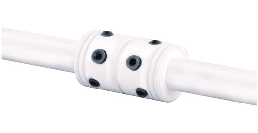 Kathy Ireland Home Downrod Coupler, Connects 2 or More Together for High Ceilings, Satin White CFDCSW