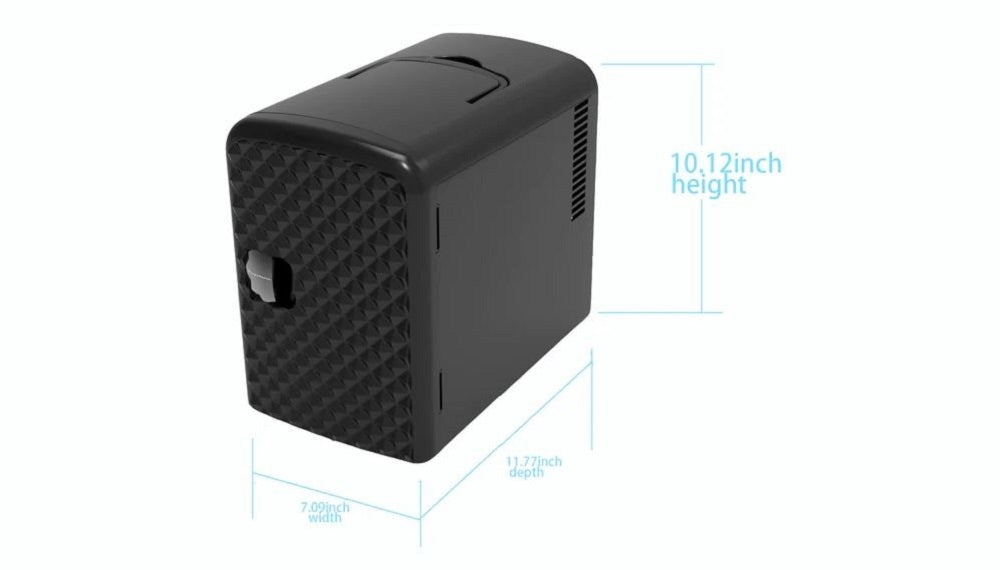 Frigidaire 9-Can Mini Retro Beverage Fridge Diamond Door EFMIS222-Black