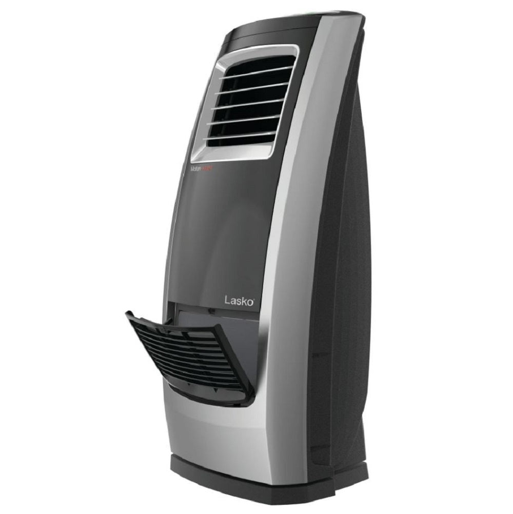 Lasko Oscillating 22.5" 1500W Motion Heat Plus Ceramic Room Heater with Remote - Black/Silver CC23185