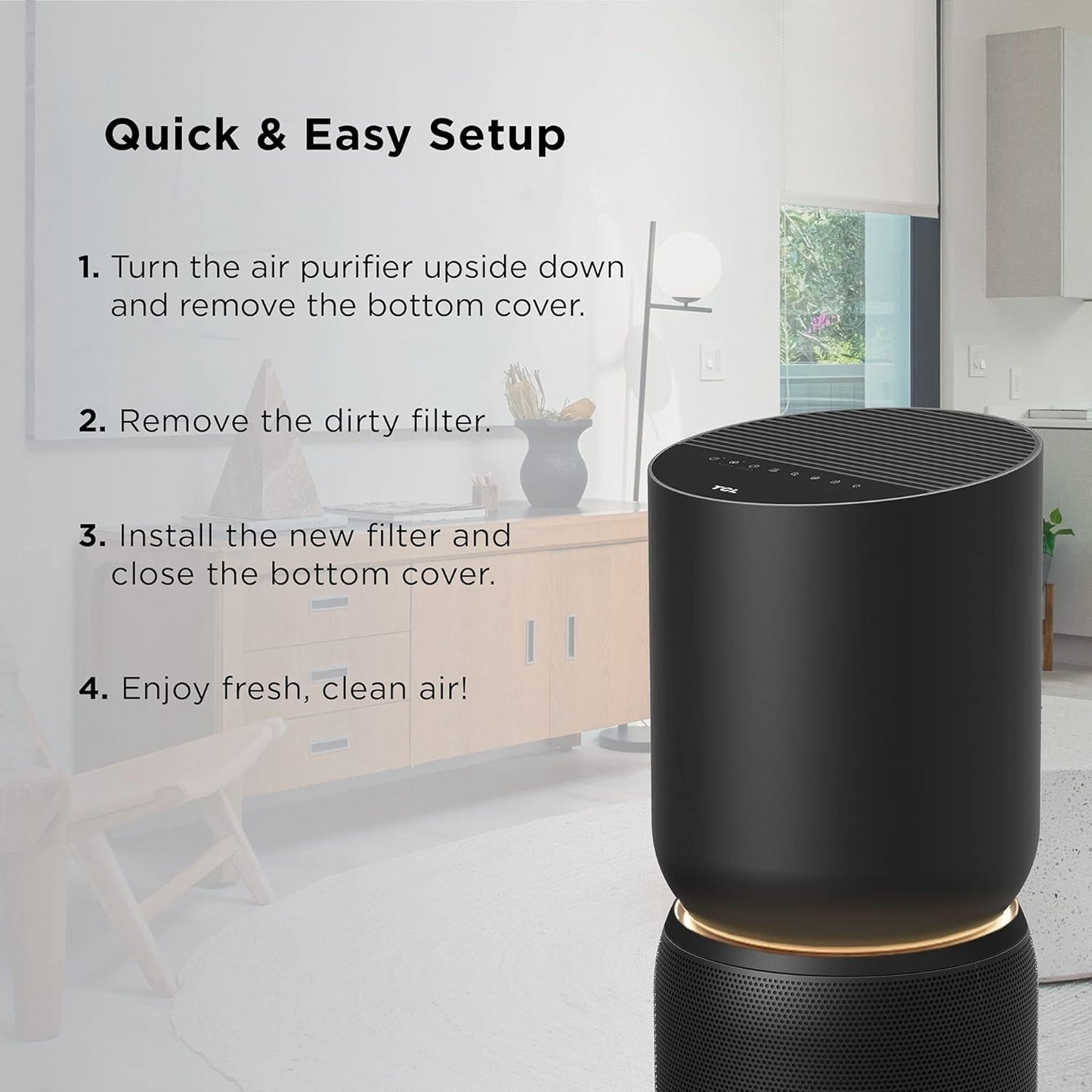 TCL Air Purifier True HEPA Replacement Filter for Breeva A3 & Breeva A5 - White AR3S