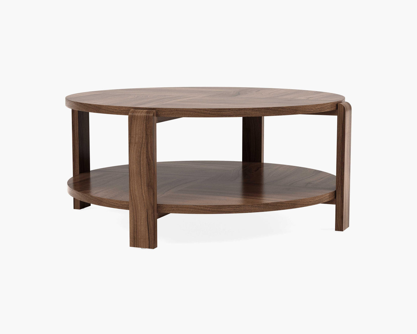 Interior Define Devon Oiled Walnut Coffee Table, 48" diam. x 16.25"h - BRO.TBL.COFF.OIL-WAL