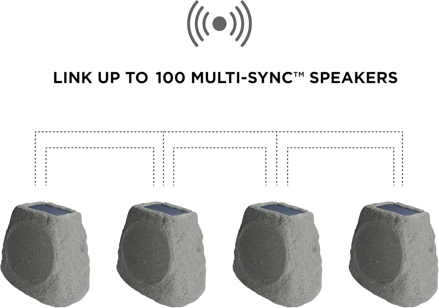 ION Audio Sol Stone Link Solar Rechargeable Outdoor Speaker with Multi-Sync ISP176