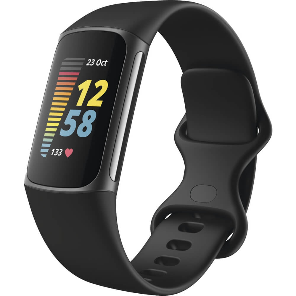 Fitbit Charge 5 Advanced Fitness & Health Tracker Graphite w/ Bonus Blue Band FB421BKBKLBNDLB