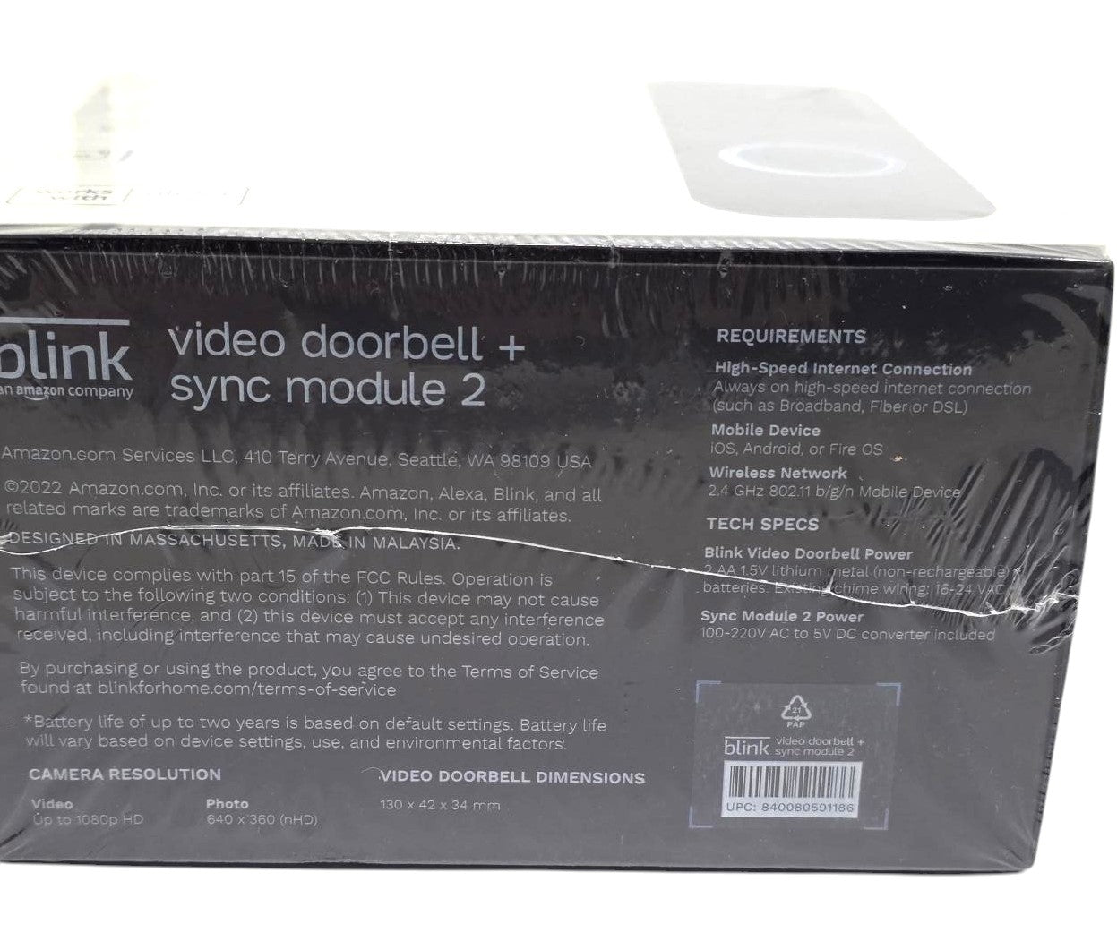 Blink Bundle: Wired Floodlight Camera + Pan-Tilt Indoor Cam + Video Doorbell 2