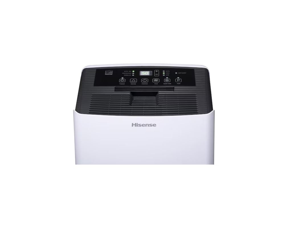 Hisense 70-Pint Capacity, for 1000 sq. ft., 2-Speed HiSmart Dehumidifier, Removable, washable air filter, up to 1000 sq ft - DH7019KP1WG