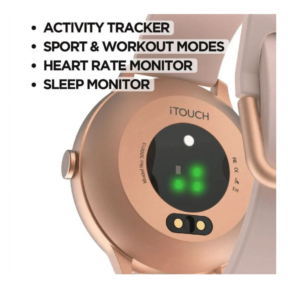 iTouch Sport 3 Smartwatch Fitness Tracker Rose Gold with Blush Strap 500015R-C12