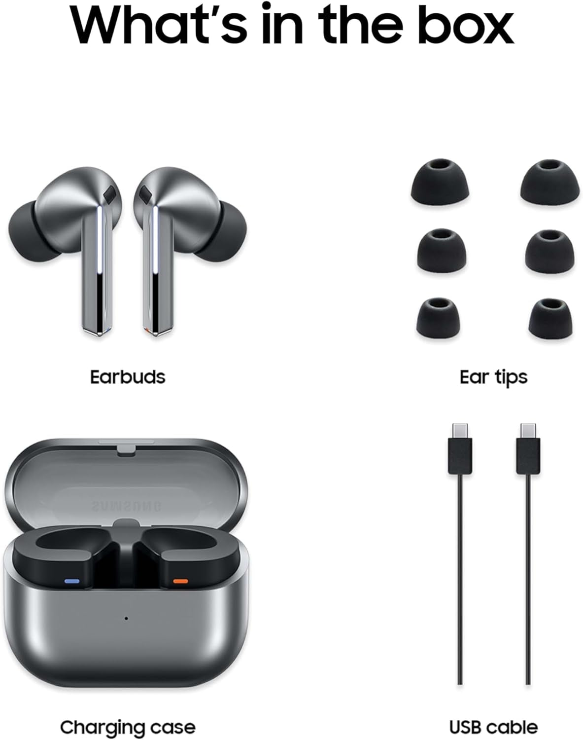 Samsung Galaxy Buds3 Pro Wireless Earbud Headphones - Silver SM-R630NZAEXAR