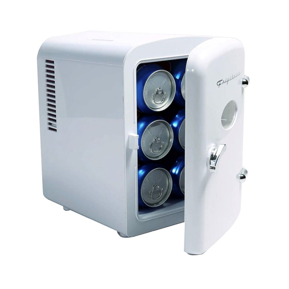 Frigidaire EFMIS129-WHITE 6-Can Retro Mini Portable Personal Fridge/Cooler