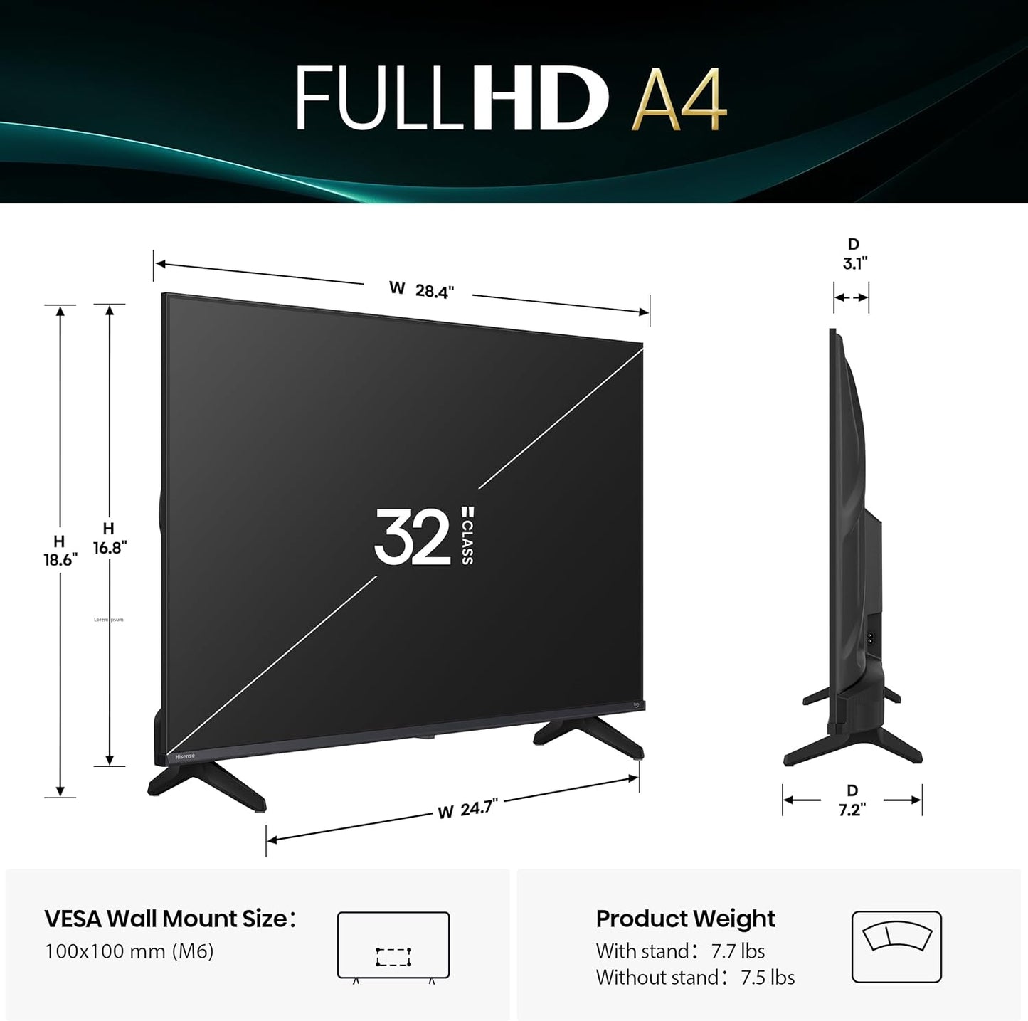 Hisense 32" Class A4 Series FHD 1080p Smart Fire TV 32A4NF