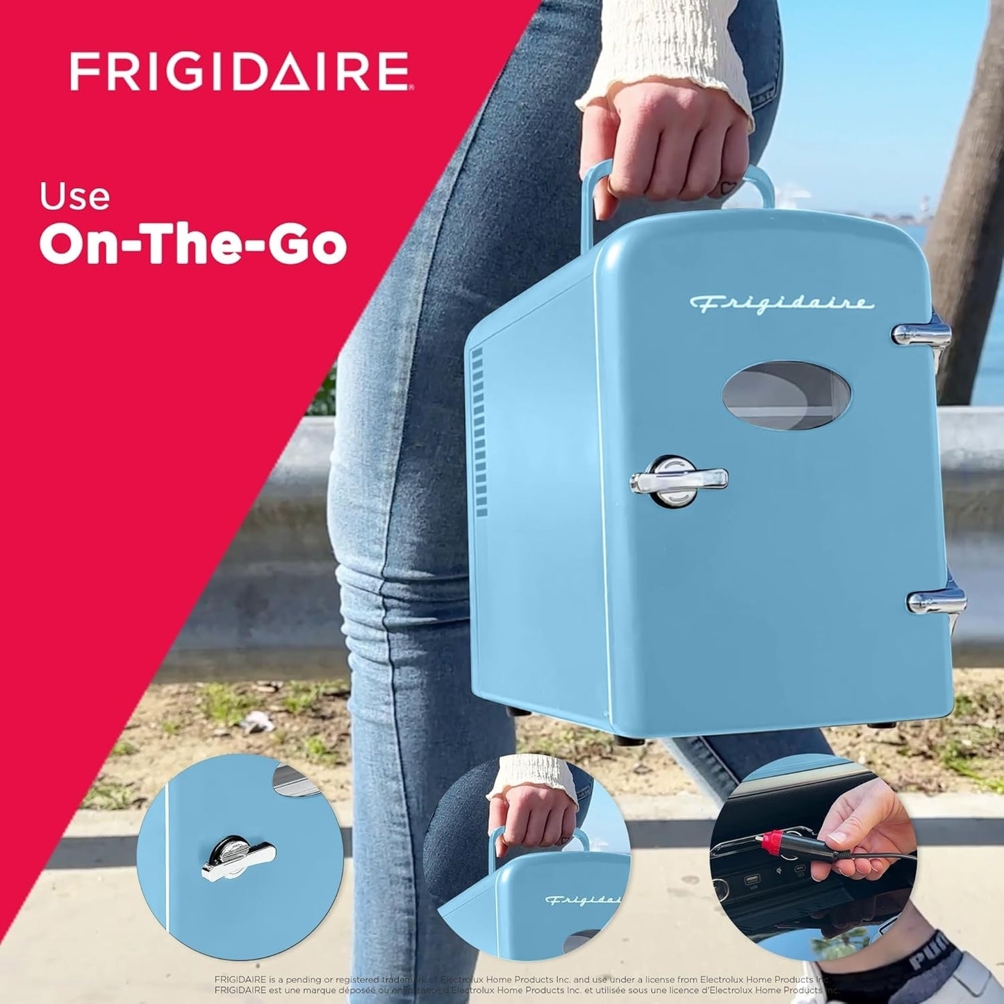 Frigidaire Retro Mini Personal Fridge Cooler up to 9 Cans/ 5-liters Blue EFMIS175-BLUE
