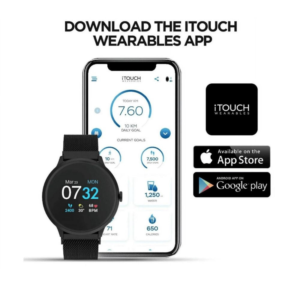 iTouch Sport 3 Smartwatch Fitness Tracker Rose Gold with Blush Strap 500015R-C12