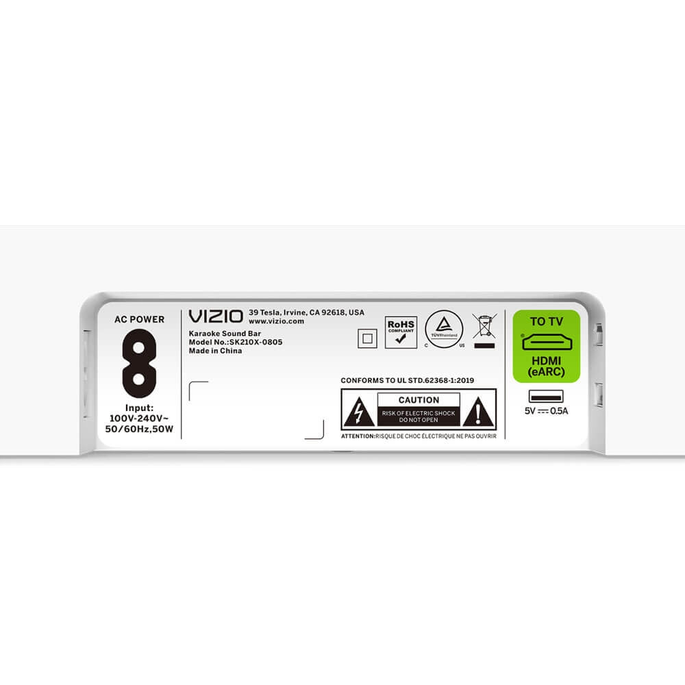 VIZIO MicMe 2.1 Karaoke Soundbar with 2 Wireless Microphones Dolby Atmos and DTS:X - SK210X-0805