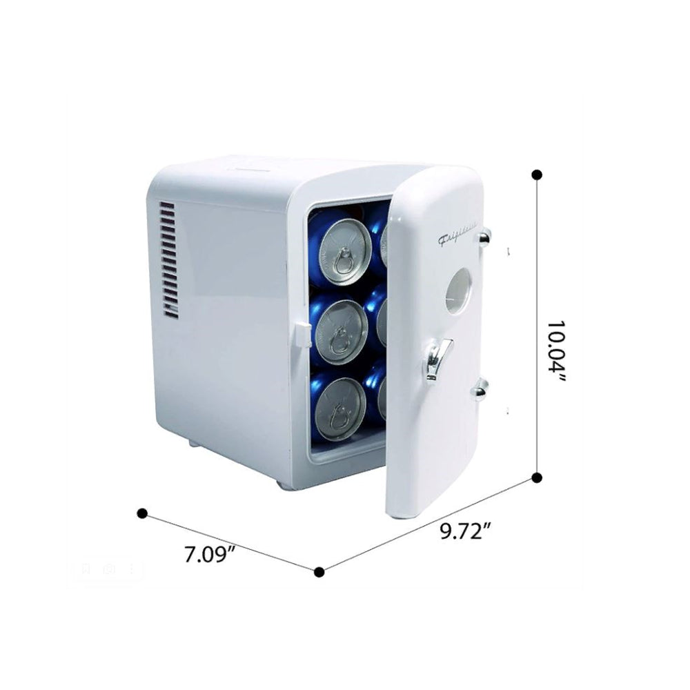 Frigidaire EFMIS129-WHITE 6-Can Retro Mini Portable Personal Fridge/Cooler