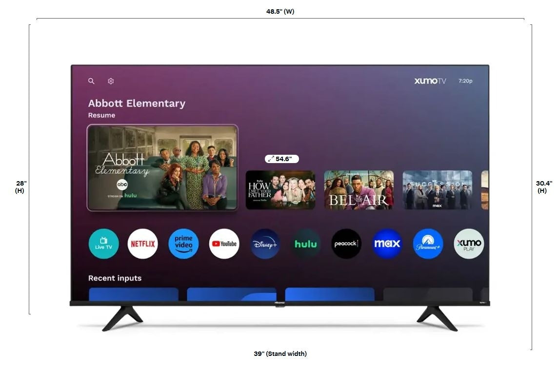 Hisense 55" Class A6 Series LED 4K UHD Smart Xumo TV 55A6HX