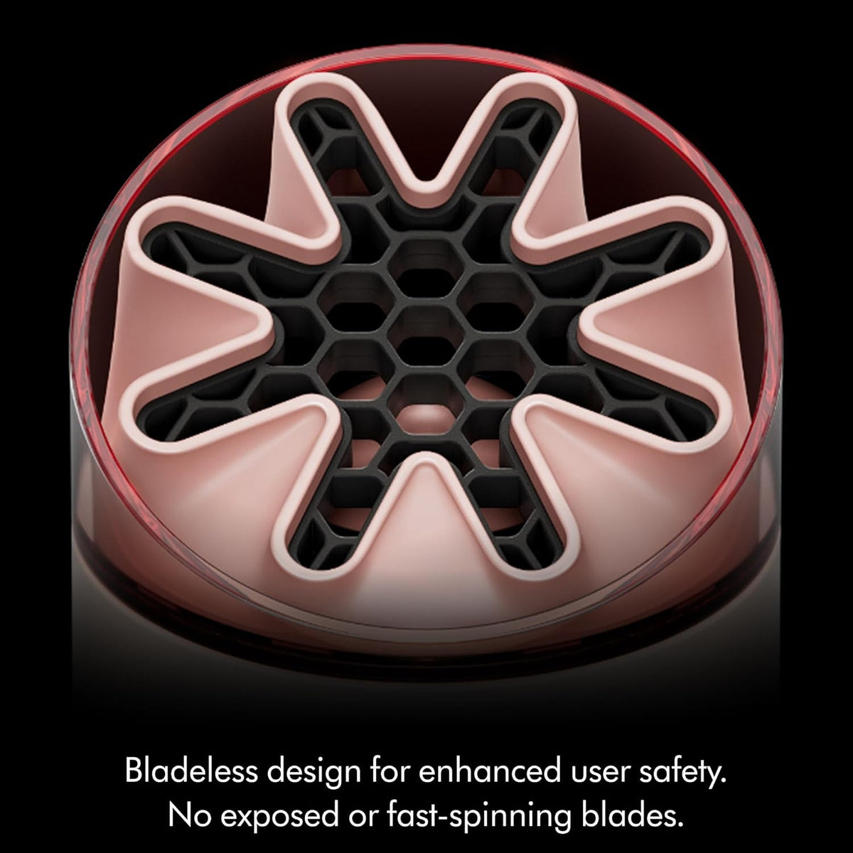 Dyson 3-in-1 HushJet Mini Bladeless Personal Fan, Up to 55mph Airflow, 5 Speeds + Boost Stone/Blush