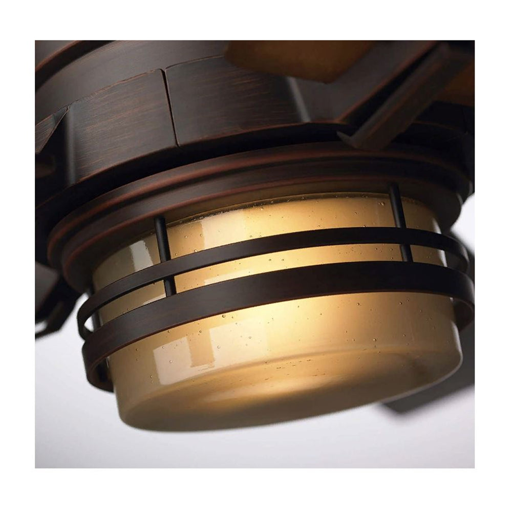 Emerson Amhurst 54" Venetian Bronze Ceiling Fan LED Light Dark Cherry / Honey Oak Blades CF880LVNB