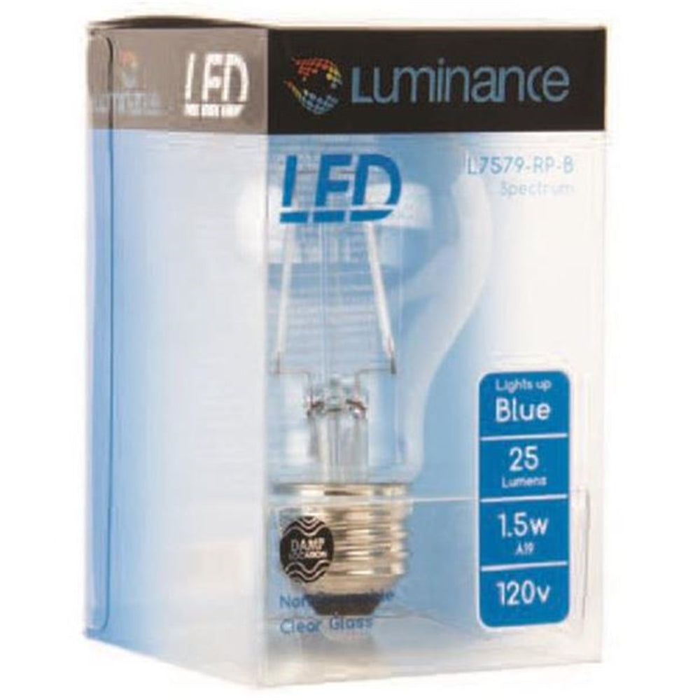 Luminance L7579-RP-B RGB Bulbs A19 1.5W - Blue - 25 lumens