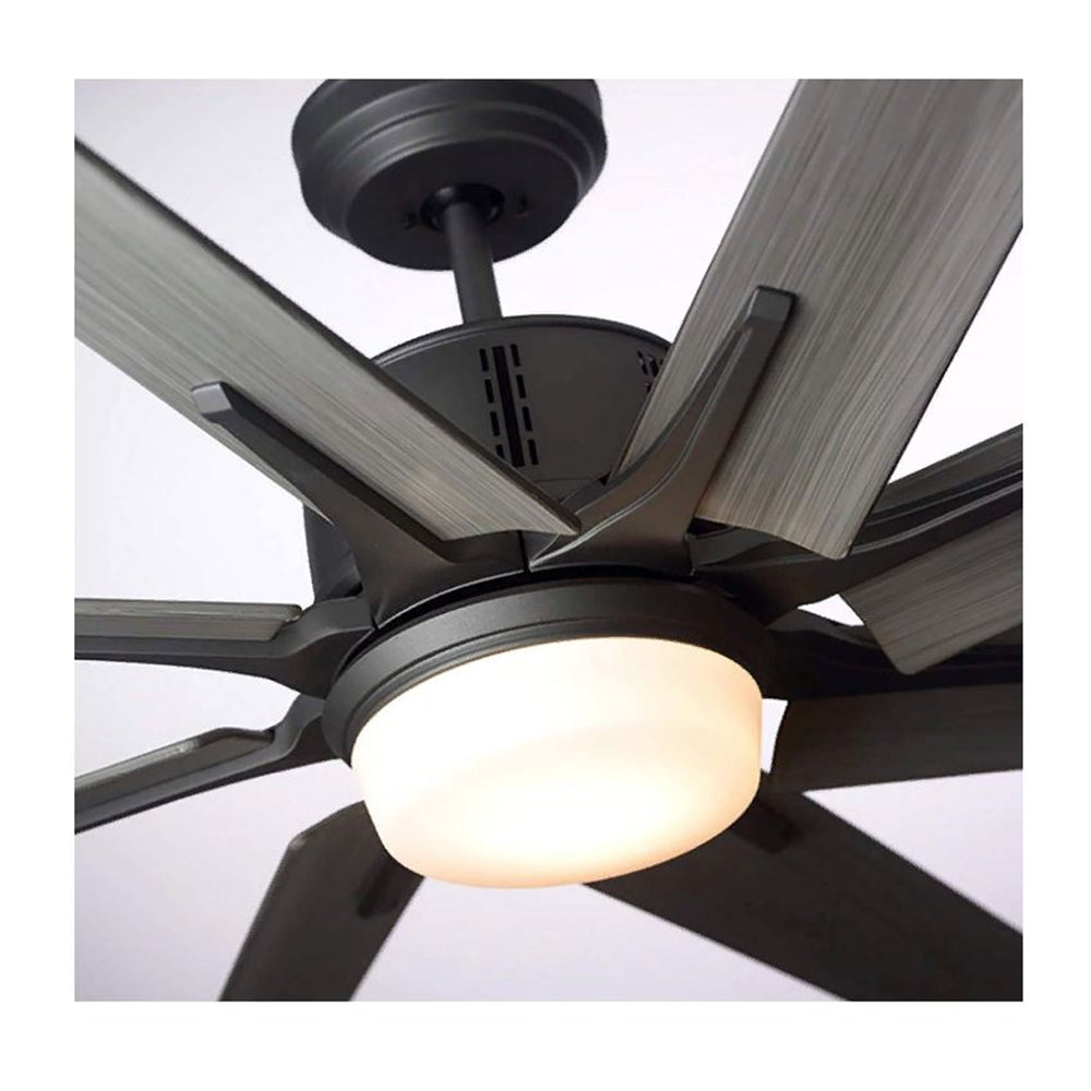 Emerson Aira Eco 72" Outdoor Damp Graphite Ceiling Fan LED Light - All-Weather Driftwood Blades CF985LGRT
