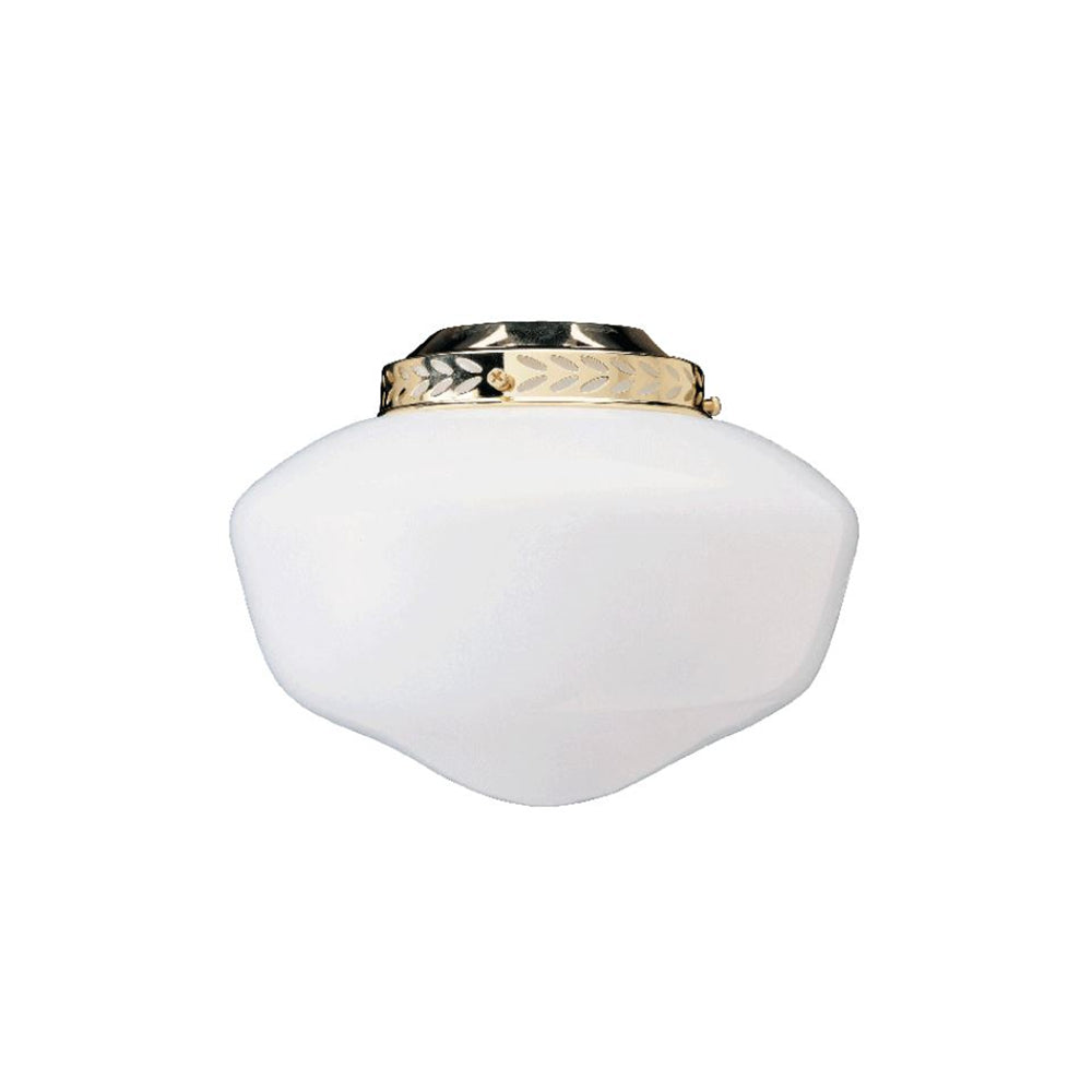 Concord Fans Light kit 13W 8-1/8" Schollhouse Glass Bb-Polished Brass YG-9CG-S-BB