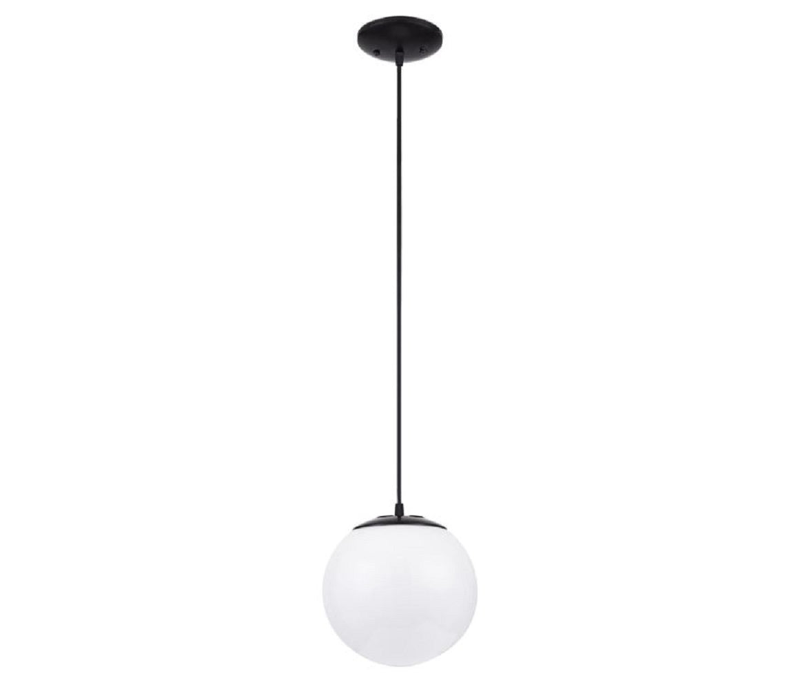Luminance Globe Pendant Lighting Black Adjustable Length 10" Diam. F3403-31