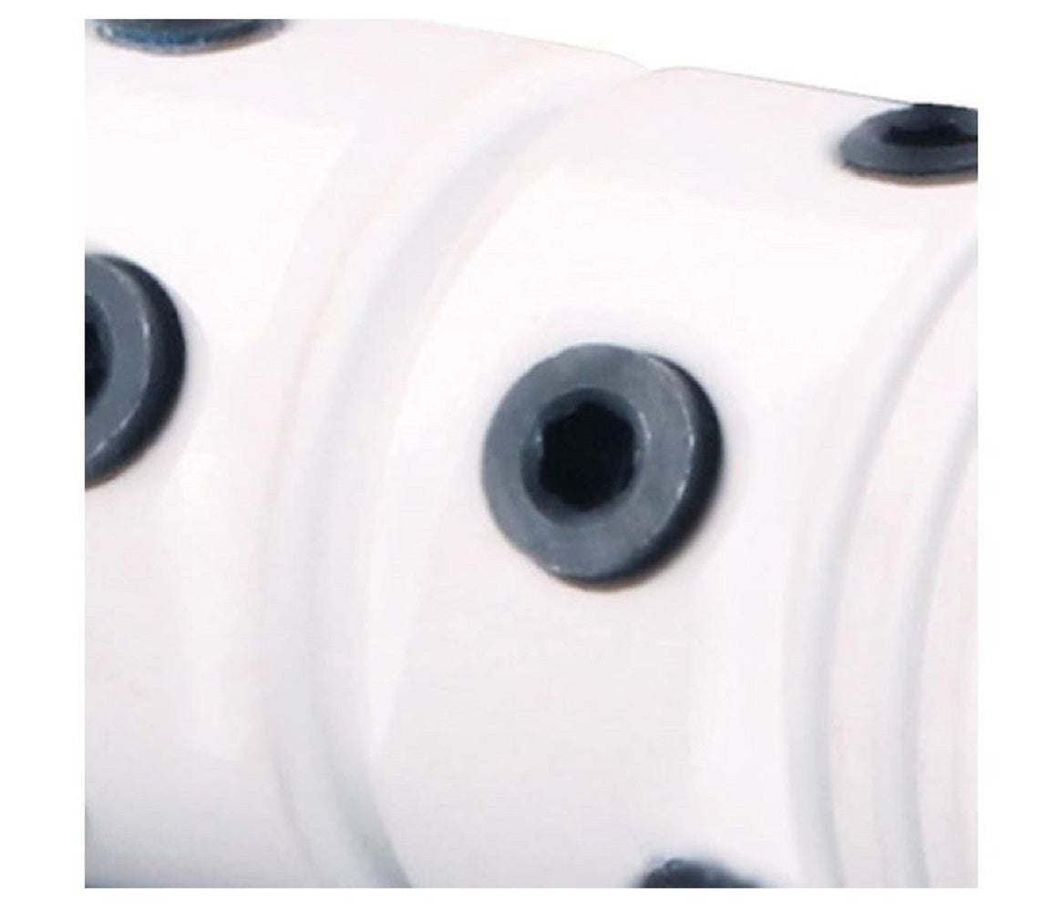 Kathy Ireland Home Downrod Coupler, Connects 2 or More Together for High Ceilings, Satin White CFDCSW