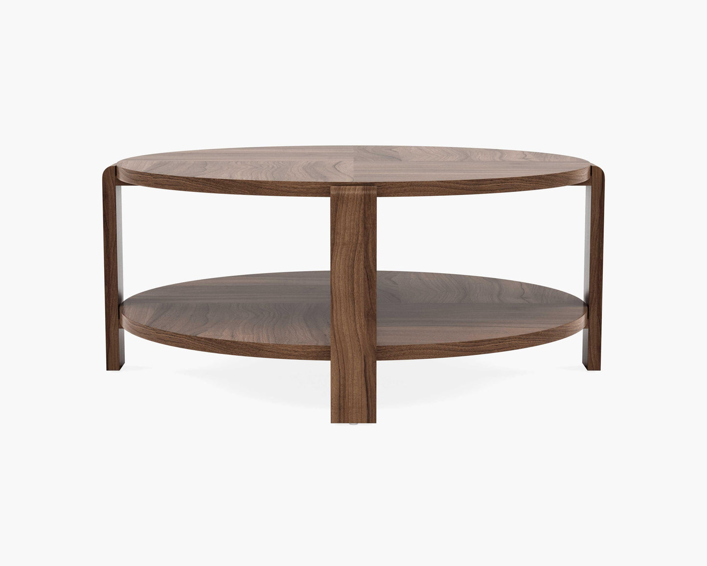 Interior Define Devon Oiled Walnut Coffee Table, 48" diam. x 16.25"h - BRO.TBL.COFF.OIL-WAL