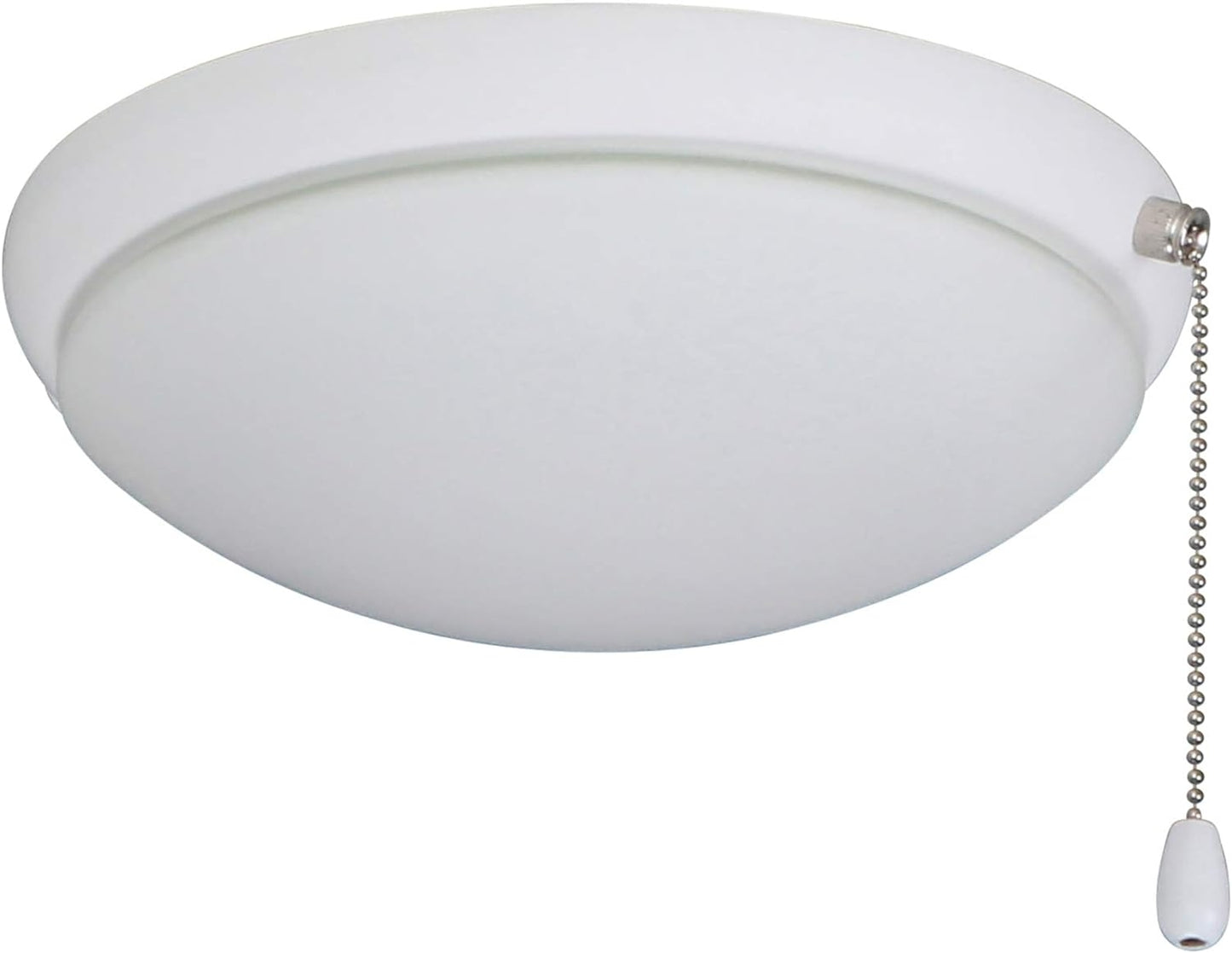 kathy ireland HOME by Luminance Moon Opal Matte Glass 2-Light White LED Ceiling Fan Light Kit LK65SW
