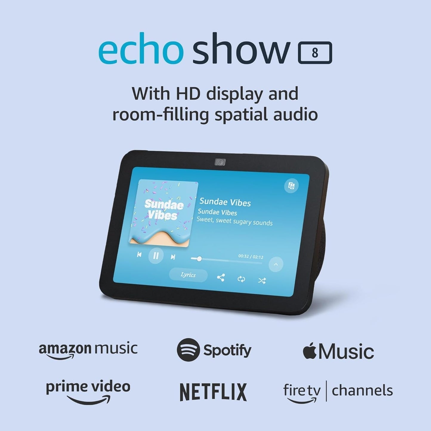 Amazon Echo Show 8 3rd Generation 8" Smart Display w/ Alexa Charcoal B0BLS3Y632