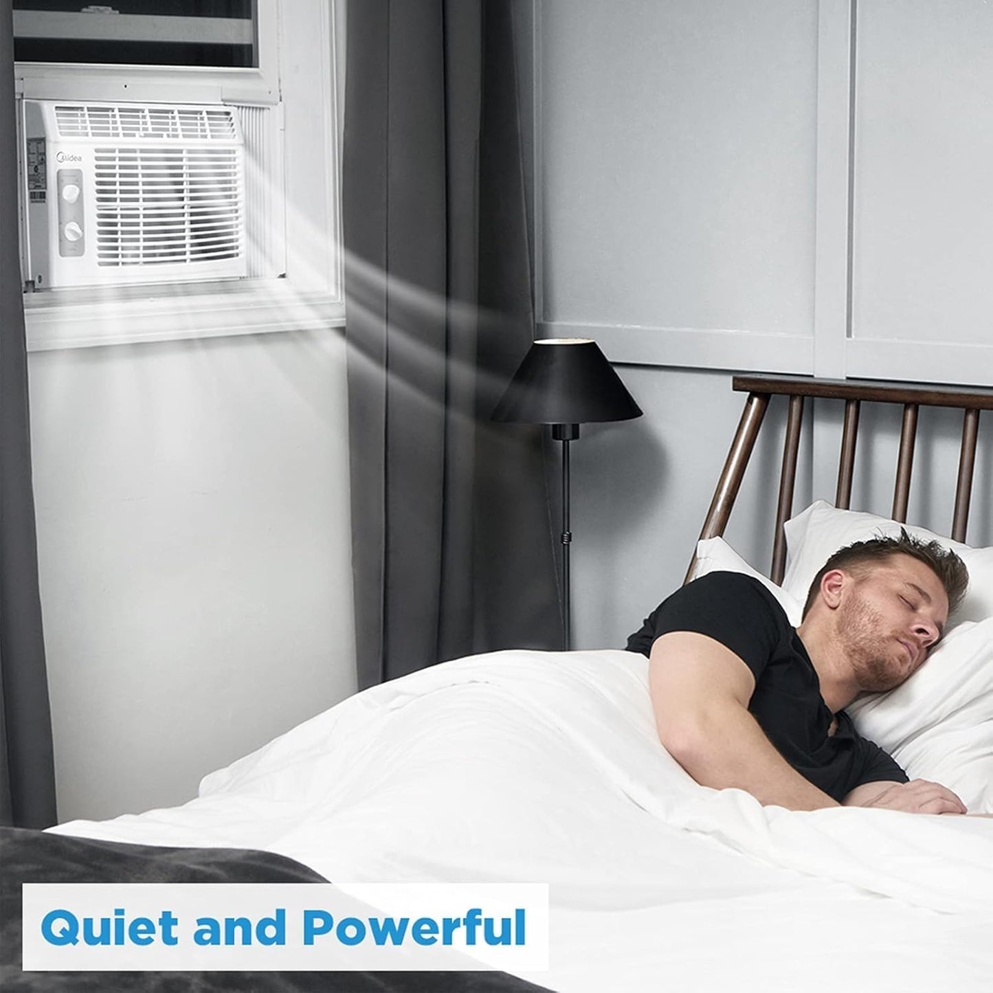 Midea 5,000 BTU EasyCool Small Window Air Conditioner Cool up to 150 Sq. Ft. White MAW05M1BWT